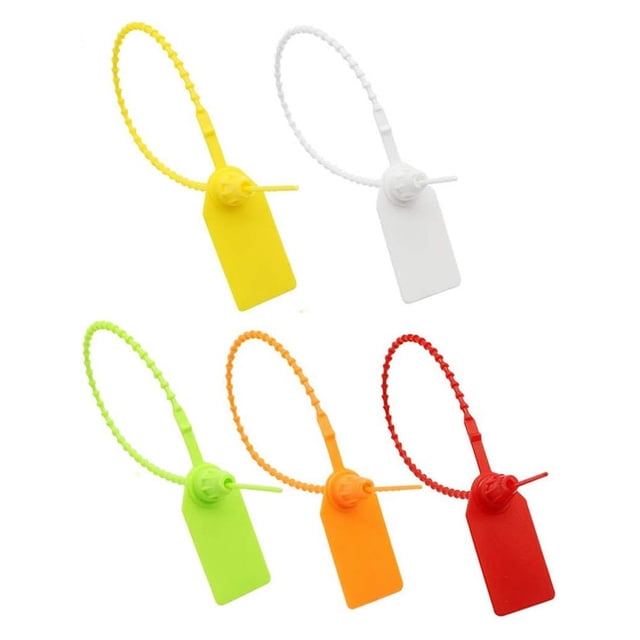 Enhanced Security Tags, Numbered Identification Seals with Polypropylene Material, Ensuring High Temperature Resistance and Corrosion Resistance for Safe Transportation (Colorful, 100Pcs)