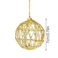 thumbnail image 3 of Christmas Tree Ornaments Gold Glitter Hanging Balls 6Pcs Hollow Rattan Decorations Shatterproof Xmas Tree Decor for Holiday Wreath, Party Home Decor,Glitter Ball Ornament for Christmas Decorations, 3 of 4