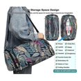 thumbnail image 3 of Bolsa de tejer Bolsa de almacenamiento de hilo portátil, bolsa grande de hilo para suministros de tejido, organizador de hilo para Carr, 3 of 5