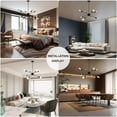 thumbnail image 5 of Chandelier Black Ceiling Lighting Metal Retro Industrial Vintage Pendant Lighting with 8 Lights use E26 Light Bulb for Indoor Kitchen Island Dining Room Living Room Hallway（8/10 lights-Black）, 5 of 8