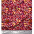 thumbnail image 1 of Soimoi Crepe Silk Fabric Geometric Small Printed Craft Fabric by The Yard 42 Inch Wide, 1 of 1