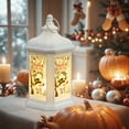 thumbnail image 4 of PRETXORVE Christmas Decorations, Christmas Ornaments, Christmas Snow Lantern, indoor Christmas Decoration, Led Candle Style Wind Lantern, Suitable for Christmas Party Table, 4 of 6