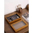 thumbnail image 5 of Wooden Multi Function Jewelry Display Box Microfiber Ring Earring Bangle Organizer Case Box Jewelry Tray, 5 of 7