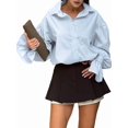 thumbnail image 2 of Button Down Shirt for Women Long Sleeve Blouses Tops Business Casual Work Outfits Blue S, 2 of 8