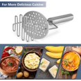 thumbnail image 5 of Machacador de patatas, triturador de patatas de acero inoxidable, prensa doble pesada Premium para patatas, comida para bebés, frutas, verduras y horneado, 5 of 5
