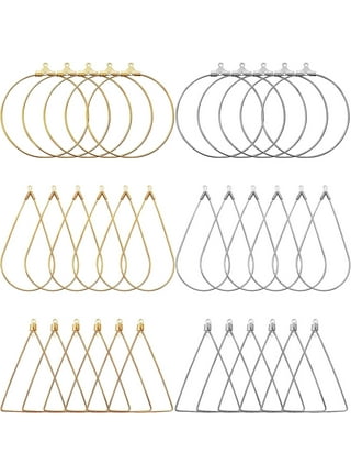 148 Pieces Earring Making Kit, 100pcs Earring Hooks, 16pcs Triangle 16pcs  Teardrops And 16pcs Round Beaded Hoop Earrings Supplies, For Jewelry Making