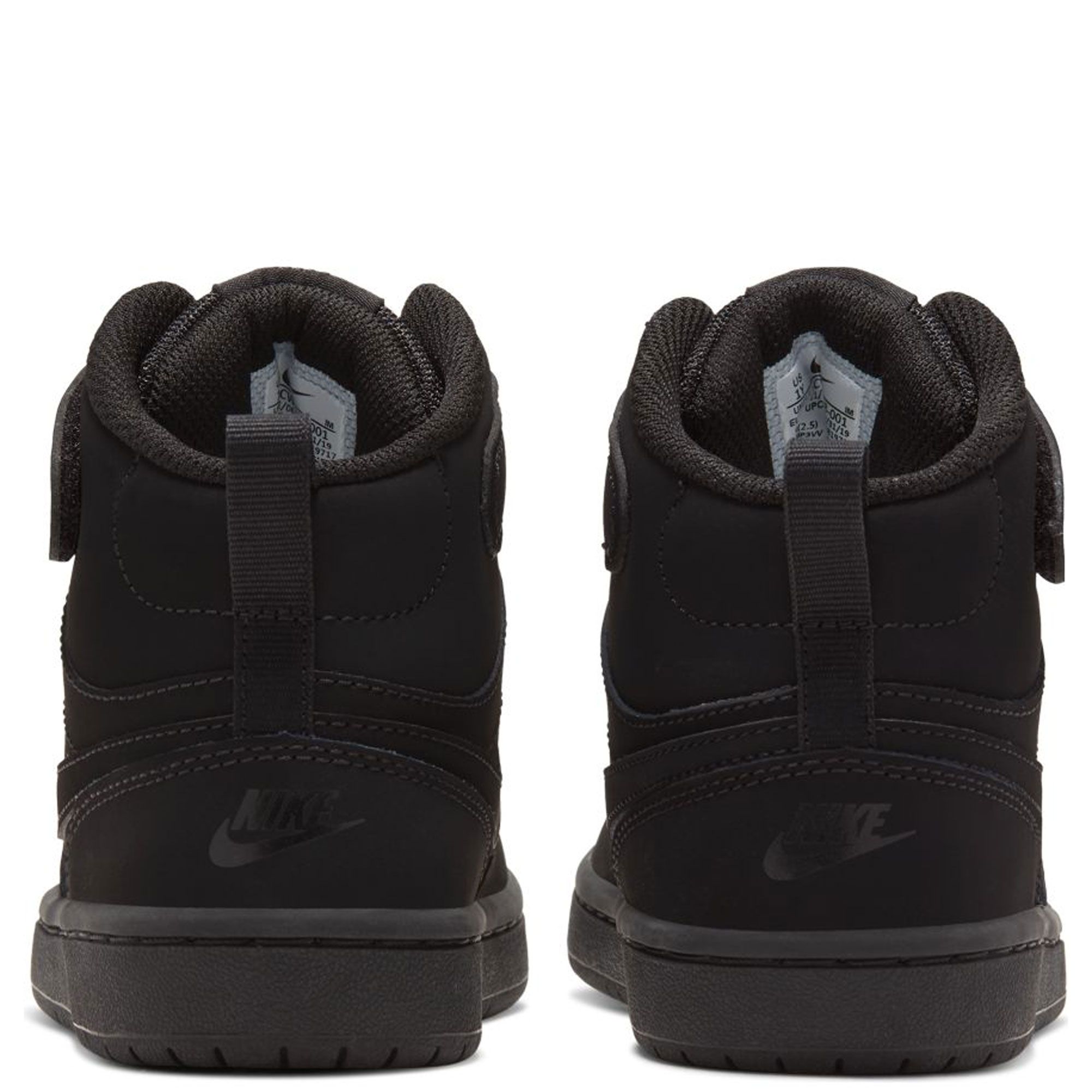 Nike Preschool Court Borough Mid 2 Sneaker Triple Black  display picture 3