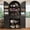 Black, variant on Virans 71" Arched Pantry Cabinet,6-Tier Large Storage Cabinet with 2 Doors,Adjustable Shelves & Drawer for Living Room,Dining Room,Kitchen,Natural