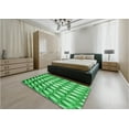 thumbnail image 4 of Ahgly Company Indoor Square Patterned Neon Green Area Rugs, 5' Square, 4 of 6