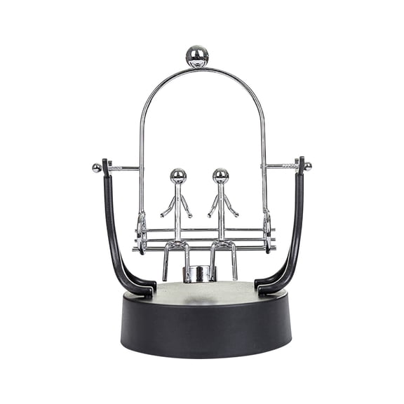 A Kinetic Perpetual Motion Desk Toy Swing Sculpture Battery Operated Low Noise Decorative For Office Room Car Decorations 19X14Cm
