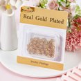 thumbnail image 6 of 1box 50Pcs Long-Lasting Plated Alloy Beads Flower Real 18K Gold Plated 9x5mm Hole: 0.5mm, 6 of 6