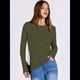 thumbnail image 5 of Camisetas de Larga para Mujer, Tops Ajustados de Punto Acanalado, Conjuntos de Otoño, Camisetas Informales, Ropa Interior, Ropa Interior, Verde XL, 5 of 8