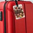 thumbnail image 5 of Life Is Like Chocolate Inspirational Watercolor Faux Leather Travel Luggage Tag, 5 of 7