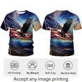 thumbnail image 6 of Rebaike Men's Patriotic Eagle Graphic T-Shirt All-Over American Flag Print Tee Shirt, 6 of 7