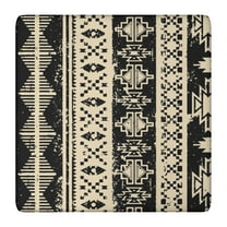 36x36 Square Bohemian Floral Table Cover, Elastic Hem Tablecloth for Card Tables, Indoor Outdoor Kitchen Patio