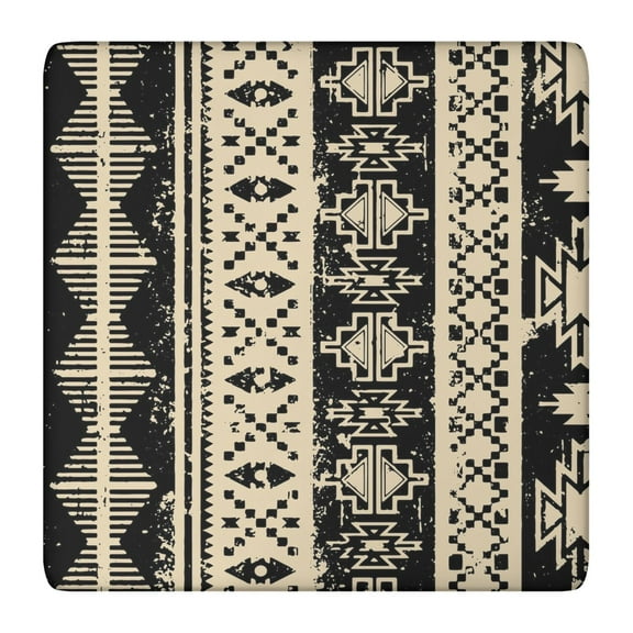 36x36 Square Bohemian Floral Table Cover, Elastic Hem Tablecloth for Card Tables, Indoor Outdoor Kitchen Patio