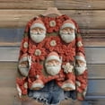 thumbnail image 6 of Long Sleeve Pullover Sweaters For Women O Neck Casual Cute Printing Knit Oversized Sweater for Fall and Winter, Christmas Snowflake Print, Christmas Sweaters for Women ,Vermilion,2XL, 6 of 6