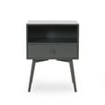 thumbnail image 2 of Cale Side Table, 1 Drawer 1 Shelf, 18 Inch Rectangular, Gray Wood, 2 of 5