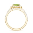 thumbnail image 2 of Rosec Jewels Peridot Wedding Bridal Ring Set of 2 - Peridot Engagement Ring with Enhancer - AAA Quality - with Jewelry Box, 10K Yellow Gold, US 9.50, 2 of 8