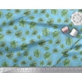 thumbnail image 2 of Soimoi Blue Cotton Duck Fabric Monstera Leaves Print Fabric by Yard 44 Inch Wide, 2 of 3