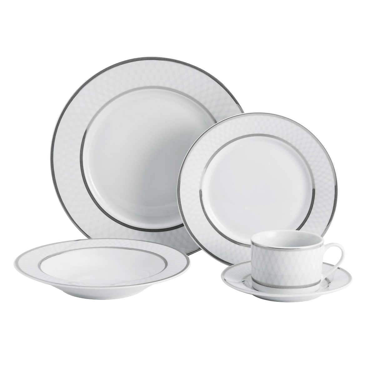 Mikasa Leo Platinum 40piece Porcelain Dinnerware Set