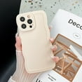 thumbnail image 6 of for iPhone 15 Pro Max Case Clear Curly Wave Frame Shape Silicone Cute Shockproof Utra Thin Protective Phone Cases for iPhone 15 Pro Max Stone White, 6 of 16