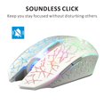 thumbnail image 3 of CHOK Wireless Gaming Mouse 2.4G Optical Rechargeable Silent Mice Colorful LED Portable with USB Receiver Black, 3 of 6