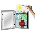 thumbnail image 6 of Americanflat Kids Art Frame 10x12.5 inches with 8.5x11 inches Mat - Composite Wood And Glass - Holds 100 Artworks - Silver, 6 of 7
