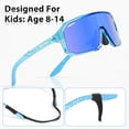 thumbnail image 4 of Scvcn Kids Baseball Glasses Sunglasses UV400 Sport Outdoor Glasses 8-15 Years Youth Boy Girl Cycling Bike Glasses Casual Eyewear, 4 of 5