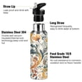 thumbnail image 3 of Yayeee 20oz Insulated Water Bottle Double Wall Stainless Steel with Flip Straw Lid, Whimsical Leaves, 3 of 7