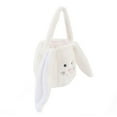 thumbnail image 4 of Cesta de Pascua para niños, bolsa de peluche de conejo de Pascua, bonita bolsa de dibujos animados, cesta de conejo de orejas largas, color blanco, 4 of 14