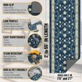 thumbnail image 2 of Ottomanson Aisle Runner Rug 1'11" x 16' – Soft Non-Slip Rug, Low Pile Carpet for Hallways, Events, Churches & Extra-Long Indoor Spaces, Mahal Navy, 2 of 5