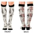 thumbnail image 4 of FORMRS Womens Knee High Socks Casual Long Thick Travel Daily Wear, 2 Pairs, Beige Deer, 4 of 6