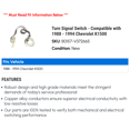 thumbnail image 2 of Turn Signal Switch - Compatible with 1988 - 1994 Chevy K1500 1989 1990 1991 1992 1993, 2 of 2
