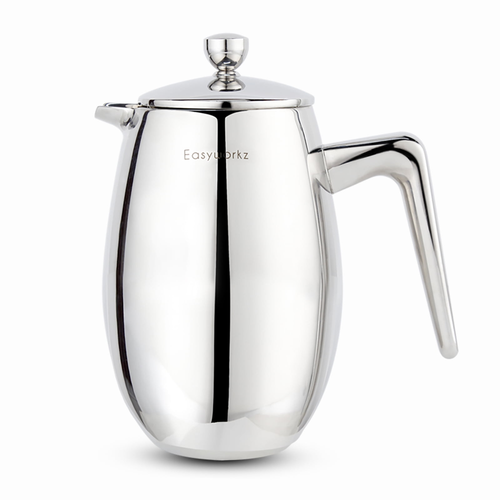 Easyworkz Nando French Press 34 oz Double Wall Insulated Thermal Coffee Maker 304 Stainless Steel Cafetiere