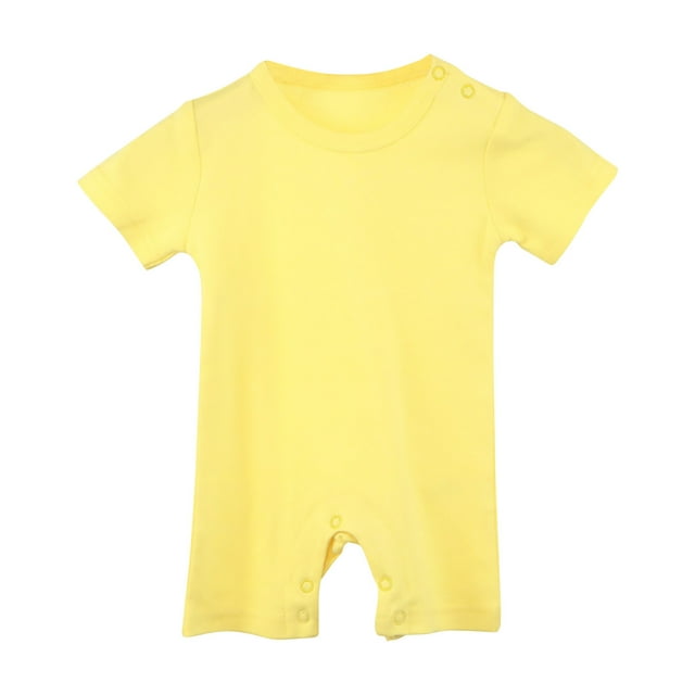 Baby Pajamas, Short Sleeve Footless Rompers, Snap Closure Sleeper for Boy Girls