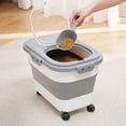 thumbnail image 4 of Freeship Collapsible Cat Dog Food Storage Container Folding Pet Food Container With Lids Sealing Box kitchen Grain Storage Boxes ShopWise Round, 4 of 12