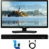 LG 22LJ4540 22" Class 21.5" Diag Full HD 1080p LED TV (2017 Model) with Sound Bar Bundle Includes, Vivitar 24-Inch Wall Mountable Bluetooth Soundbar, 6ft High-Speed HDMI Cable and LED TV Screen