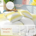 thumbnail image 2 of Lemon Yellow White Gradient Bedding Duvet Cover Set Twin Size 4 Pieces Simple Pattern Bedding Set with Zipper Closure, 1 Comforter Cover 68x86 Inches 1 Flat Sheet & 2 Pillow Cases, 2 of 7