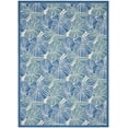thumbnail image 2 of Nourison Sun N' Shade Indoor/Outdoor Modern Botanical Blue 7'9" x 10'10" Area Rug, Easy Clean, Eco-Friendly, Bed Room, Living Room, Dining Room, Hallway, ()8' x 11'), 2 of 9