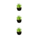 thumbnail image 2 of Bonsái de plantas en macetas de cerámica negra Toystoory suculenta verde artificial, 2 of 6