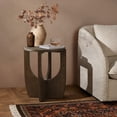 thumbnail image 2 of LuxenHome 20-Inch Round Wood Side Table with Walnut Finish, 2 of 8
