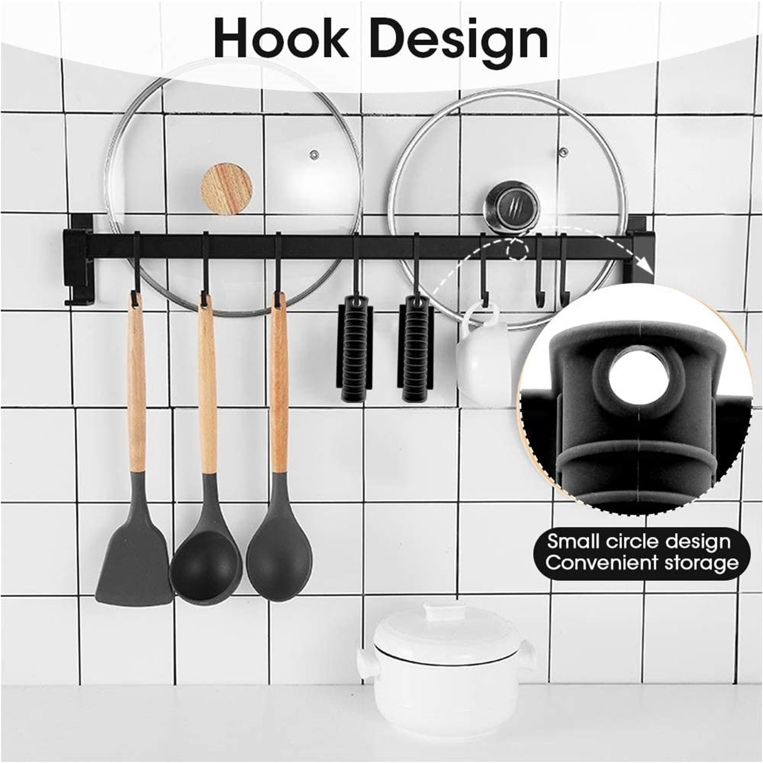 Kepooman Non-Slip Silicone Hot Handle Holder for Kitchen, Black Kepooman Non-Slip Silicone Hot Handle Holder for Kitchen, Black