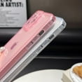 thumbnail image 3 of for iPhone 13 pro Sparkly Cute Transparent Case, Soft Silicone TPU, Camera Raised Protection, Anti-Slip and Anti-Shock, Glittering Suitable for Women, Girls - Pink, 3 of 6
