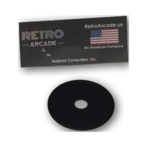 Replacement Classic Arcade Joystick Disk, Black, 0.3in Center Hole Disk, 2in Overall