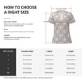 thumbnail image 4 of Goofa Beautiful Rabbit1 Pattern Womens Deep V Neck Low Cut Tops Casual Summer Short Sleeve Ribbed Knit T-Shirts-Small, 4 of 5