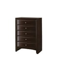 thumbnail image 3 of Contemporary Queen Size 3pc Bedroom Set Storage Bed Chest Nightstand Brown Cherry Finish Solid Wood Furniture, 3 of 7