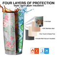thumbnail image 7 of 20 Oz Jack Russell Terrier Dog and Flower Coffee Tumbler Double Wall Insulated Stainless Steel Water Bottle | Metal Reusable Thermoses Flask with Cup Cap | Leak & Sweat Proof with Anti-Dust Lid, 7 of 7