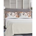 thumbnail image 5 of Eucalyptus Leaves Pillow Covers King Size, Orange Blue Botanical Vintage Soft Bed Throw Pillowcases Breathable Cooling Long Lumbar Body Pillow Sham Cover for Bed Sofa 20''x40'', 5 of 7