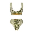 thumbnail image 5 of Daiia Dinosaur Women's Bikini Set Two Piece Swimsuit High Waisted Bikini Adjustable Straps Bikini Perfect for Beach, Pool, and Summer Vacation-Small, 5 of 9